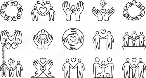 Human connection and support symbols community teamwork