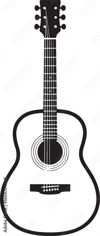 Obraz premium Minimalist Acoustic Guitar