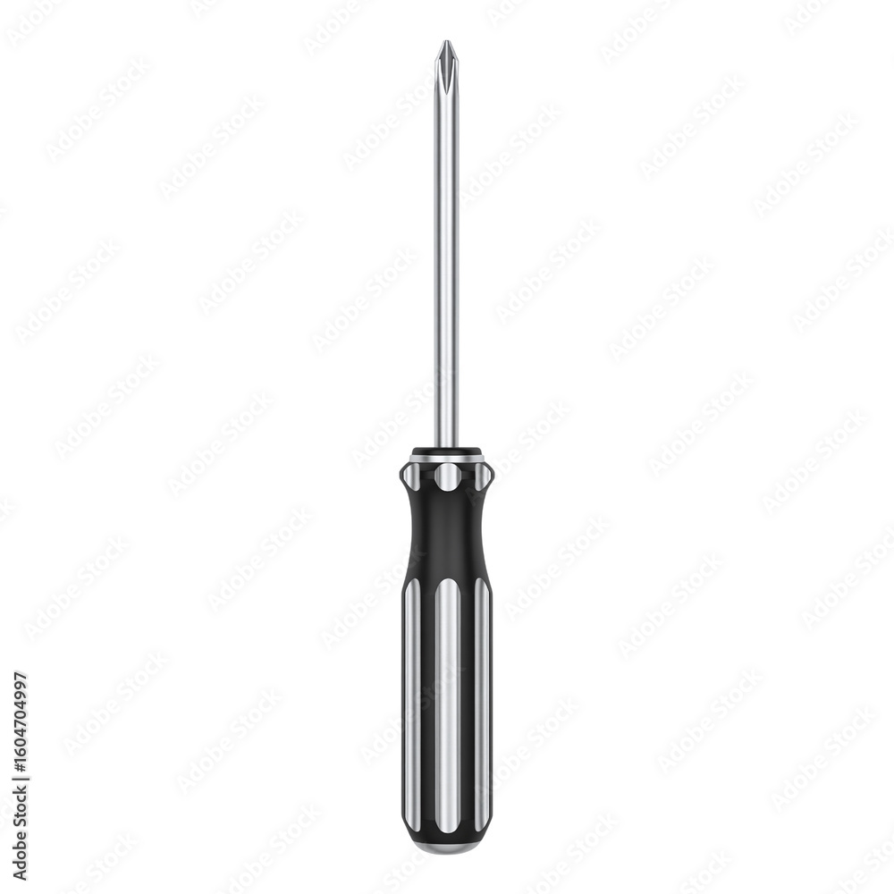 Obraz premium Phillips head screwdriver with a black handle