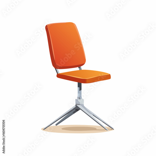 Chair balancing on one leg – A chair precariously tilted but perfectly balanced.
