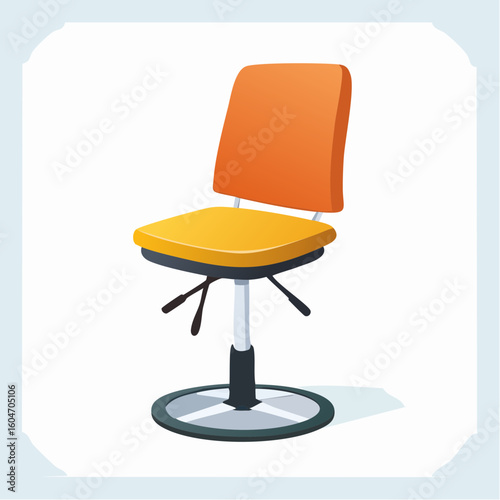 Chair balancing on one leg – A chair precariously tilted but perfectly balanced.
