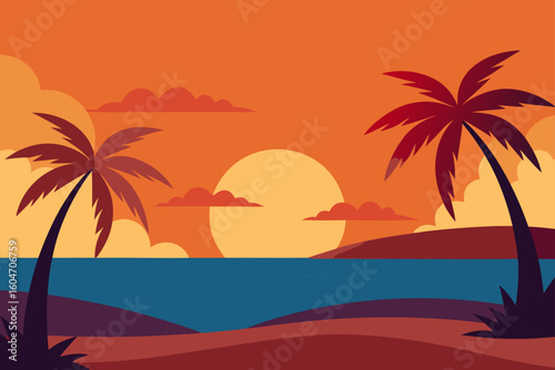 palm trees on the beach