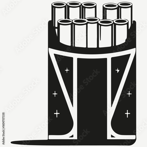 pack of cigarettes sketch llustration vector