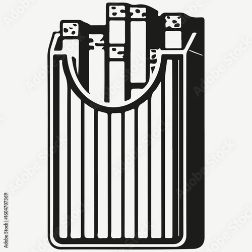 pack of cigarettes sketch llustration vector