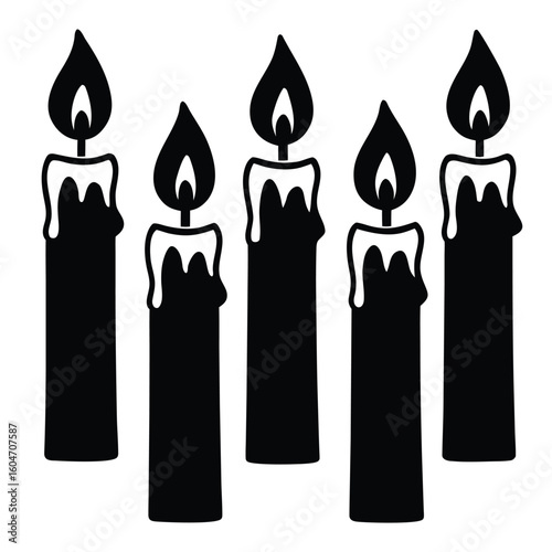 Elegant candles burning with soft light create a peaceful, calming atmosphere for celebrations