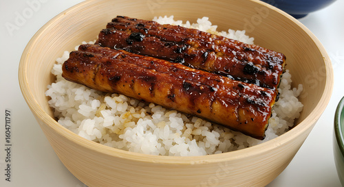 Wallpaper Mural Delicious Japanese Unagi Donburi with Grilled Eel and White Rice Torontodigital.ca