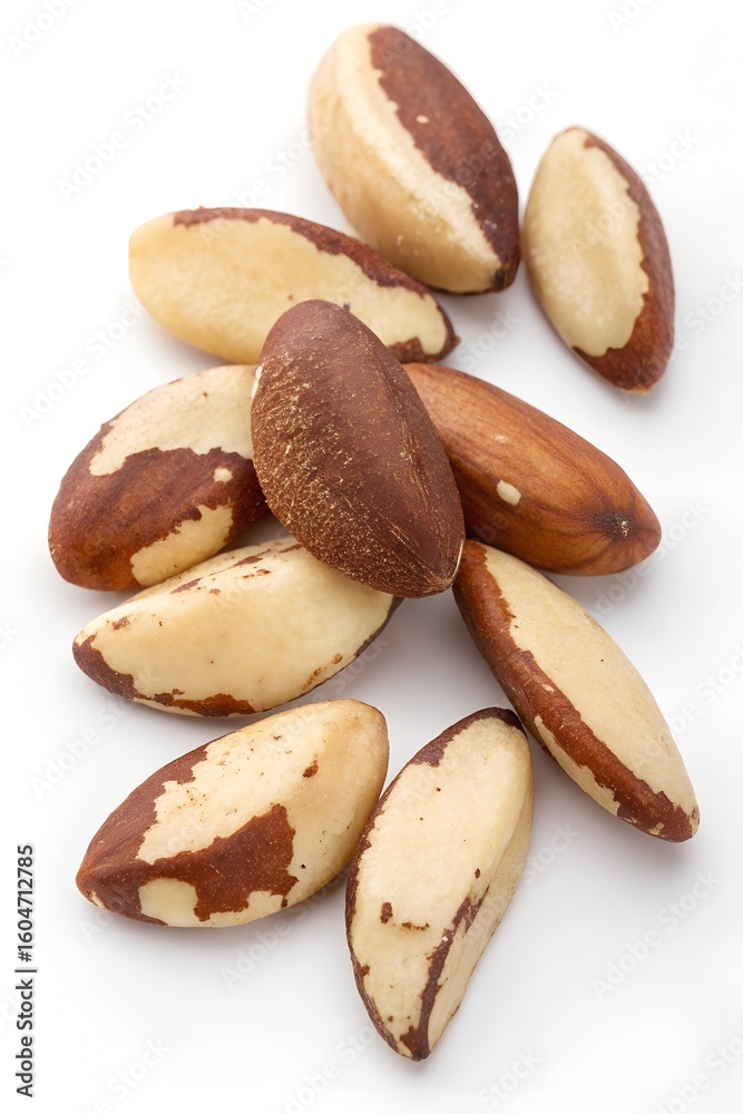 Brazil nuts on white background Brazil nuts on white background