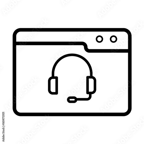 Online voice communication, internet calls - vector icon