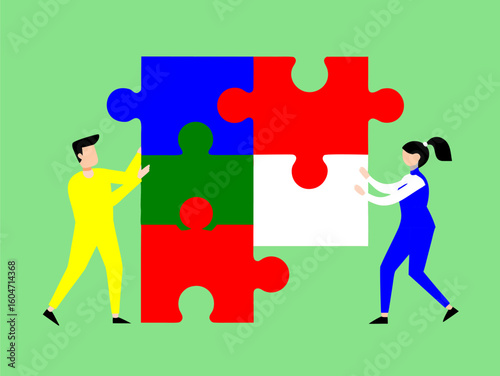 giant puzzle matching