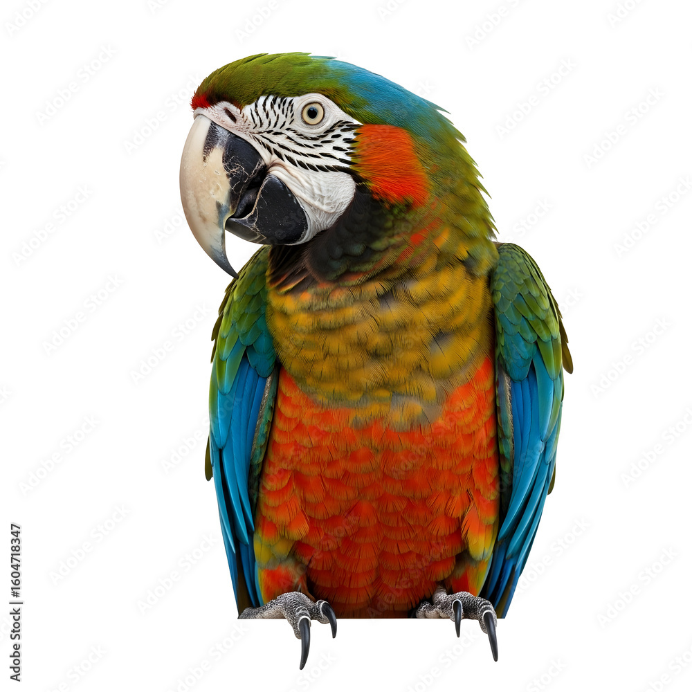 Fototapeta premium Vibrant Macaw with Colorful Feathers.