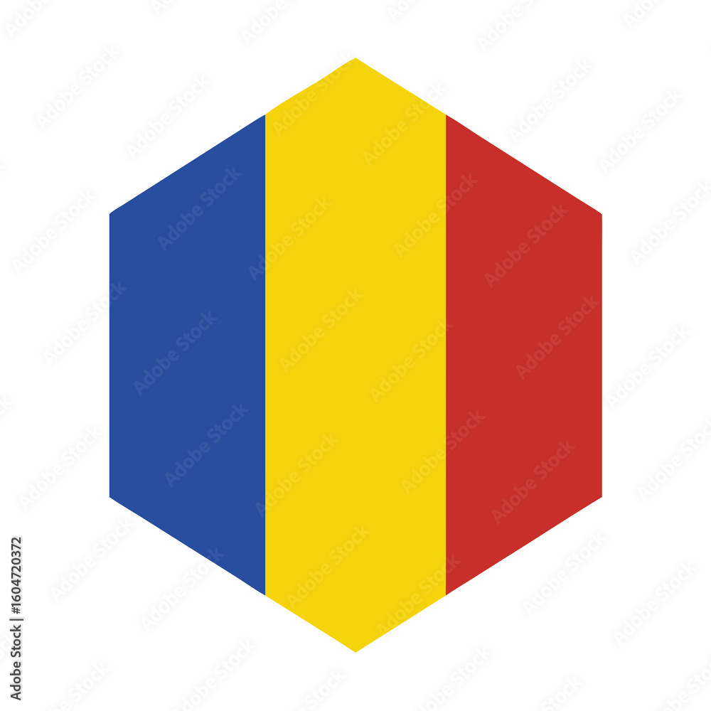 Fototapeta premium romania flag button