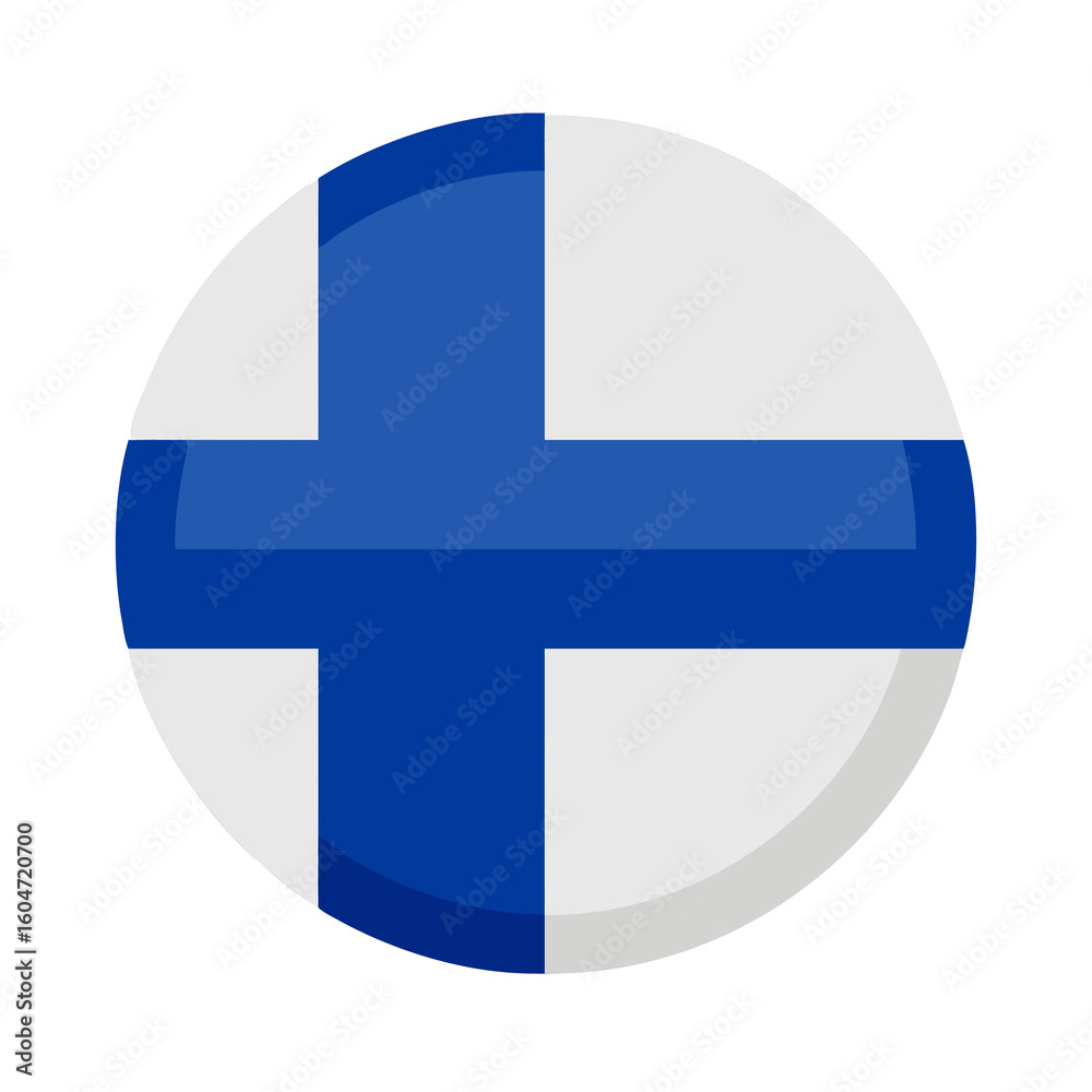 Fototapeta premium finland flag button icon modern