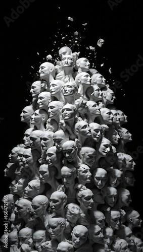 Abstract Human Forms: High-Contrast Disintegration..