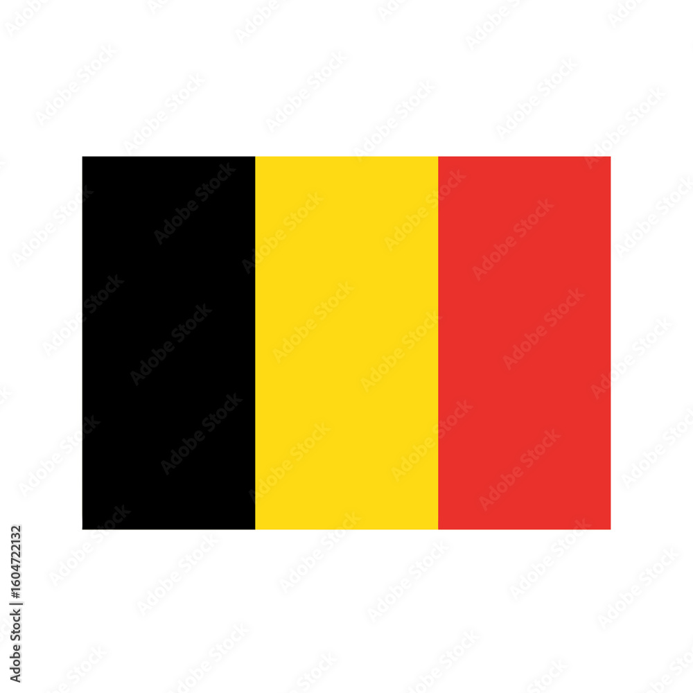 Fototapeta premium belgian flag with reflection