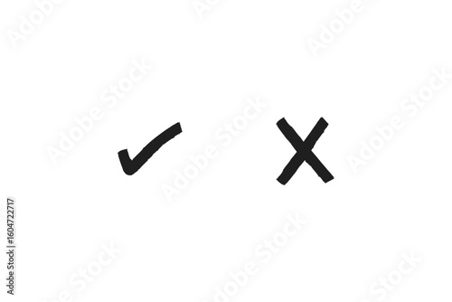 cross and tick  set 