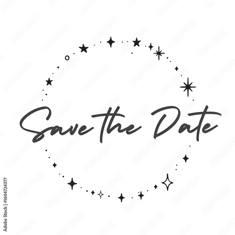 Obraz premium save the date invitation card. Isolated on white background.