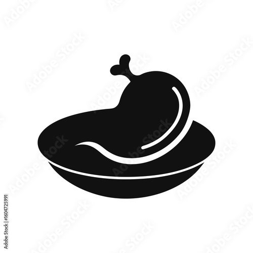 kidney dish on white background.