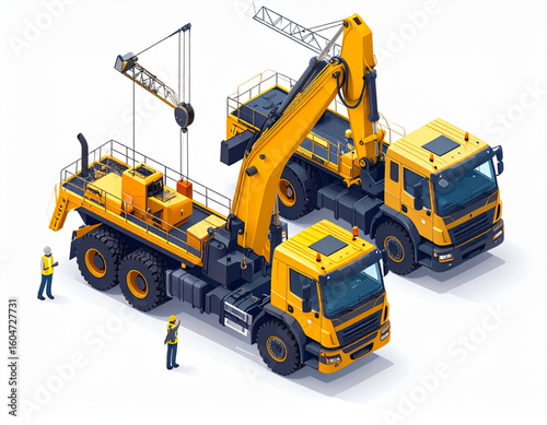 crane and truck