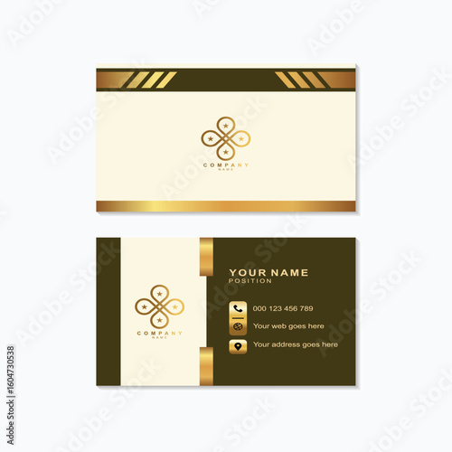 Elevate your brand with modern golden business card template to impress clients and boost your sales