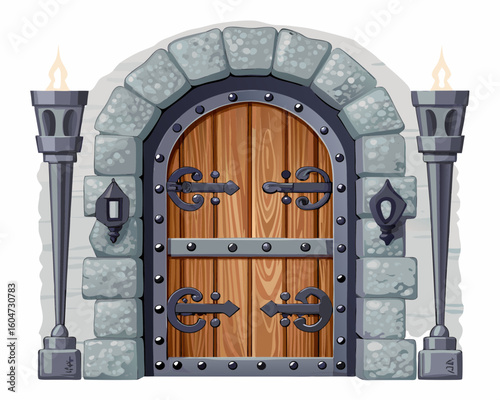 old wooden door