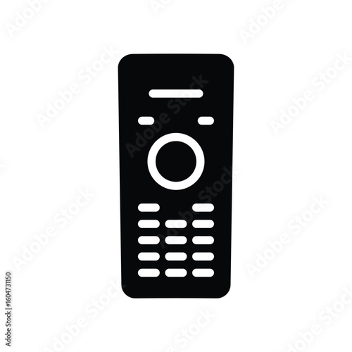 Black Remote Control with Buttons for Electronics and Home Devices