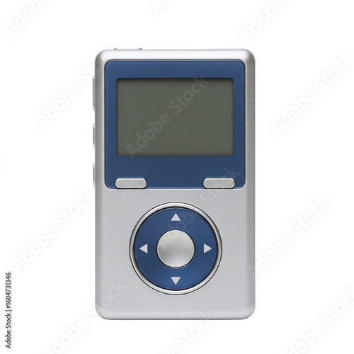 Retro portable mp3 player with a blank screen