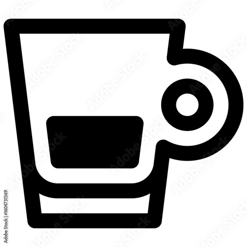 Ristretto Outlined stroke vector icon with black-filled details.