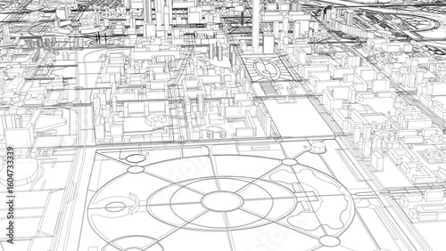 Intricate Urban Blueprint