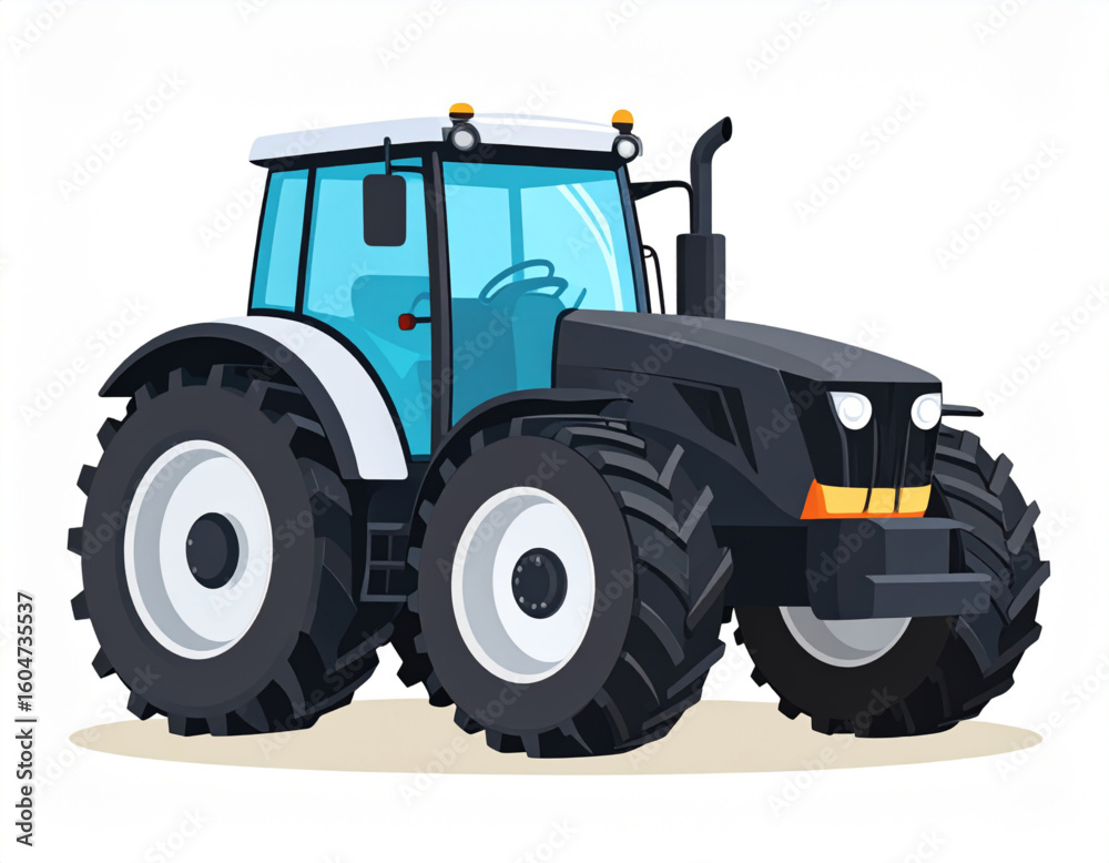 Obraz premium /output/Firefly_Vector illustration of a wheel type tractor in flat design style, clean and simple li 280703.eps