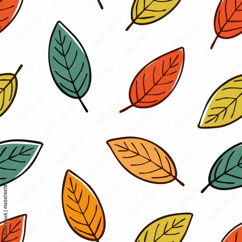 Obraz premium leaves pattern papercolorful vectors