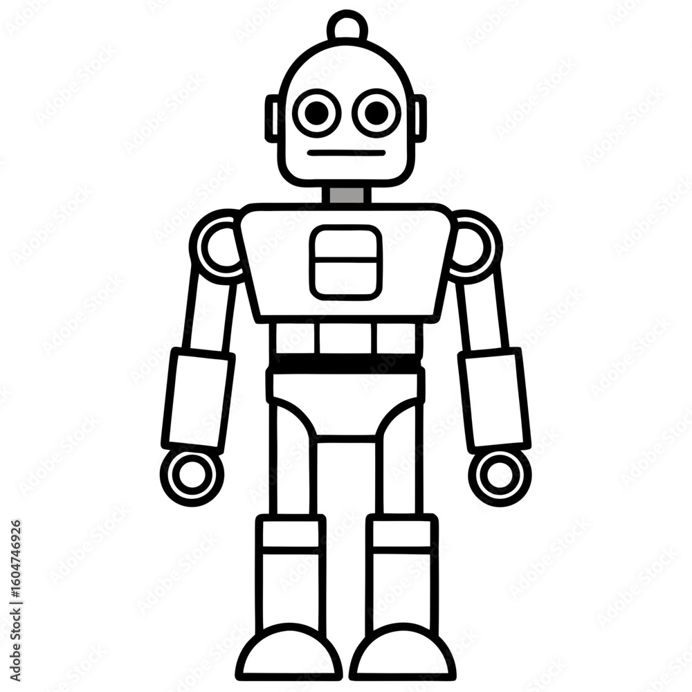 Fototapeta premium Futuristic Robot Silhouette