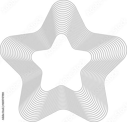 Abstract frequency sound wave lines and twisted curve lines background.Technology abstract lines on white background. Undulate Grey Wave Swirl, frequency sound wave,