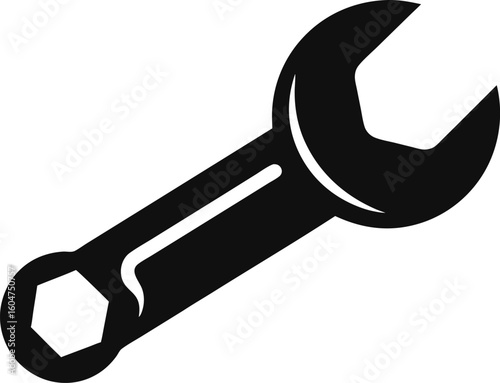 Ratchet Wrench Tool Silhouette Graphic