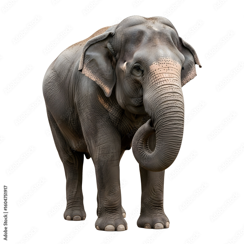 Fototapeta premium Majestic Asian Elephant in Full View.