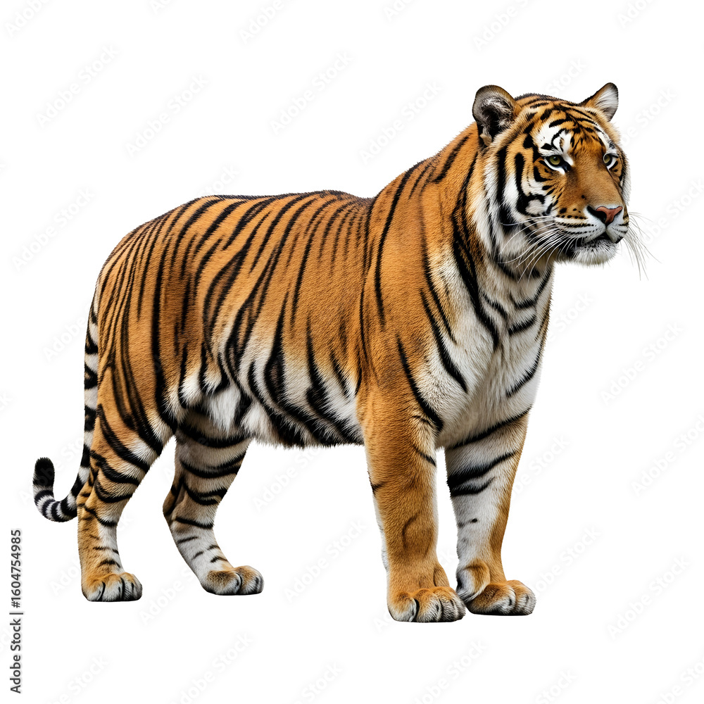 Fototapeta premium Majestic Tiger in Profile View.
