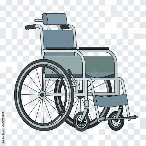 wheelchair on a white
