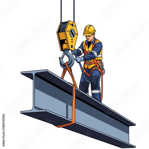 construction worker with crane