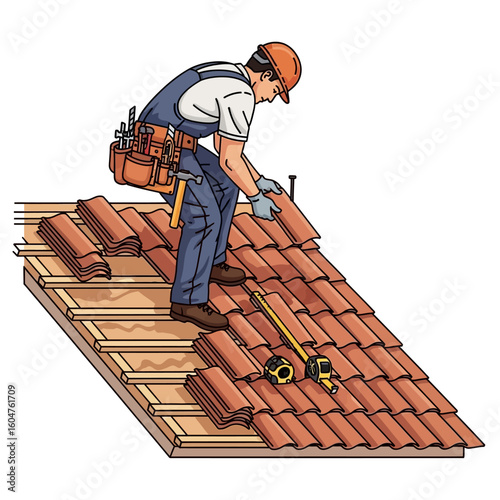 worker on the roof