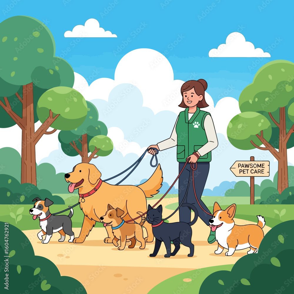 Fototapeta premium man with dog
