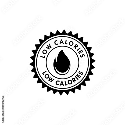 Low Calories Black VECTOR ICON SYMBOL