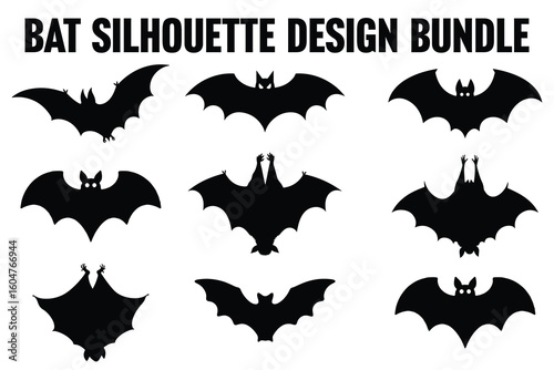 Vampire Bat Silhouette Design Pack