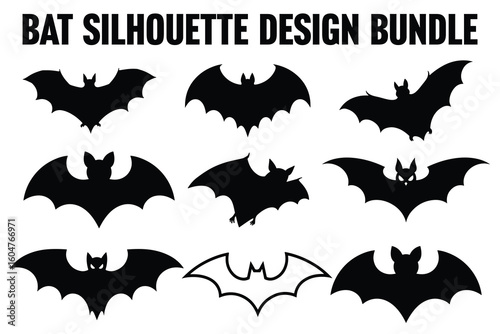 Vampire Bat Silhouette Design Pack