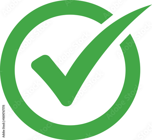 Green check mark icon in circle representing agreement or approval
