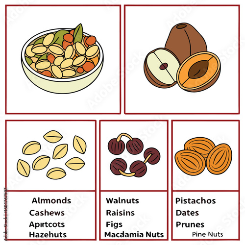 Healthy Snack Options Featuring Dried Fruits and Nuts