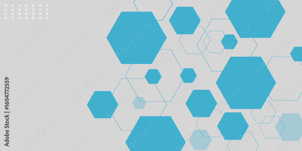 Abstract blue hexagon banner background. modern eps 10.