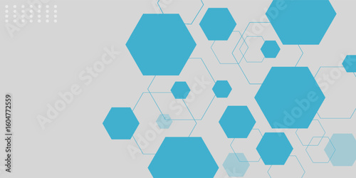Abstract blue hexagon banner background. modern eps 10.