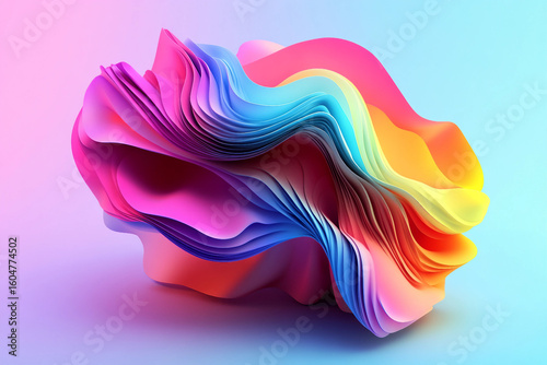 Fototapeta Naklejka Na Ścianę i Meble -  Generated with ai 3d render abstract fantasy background colorful design