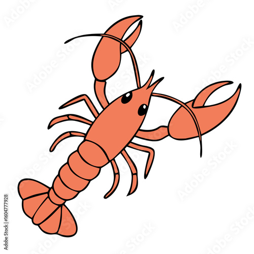 vector illustration of a lobster