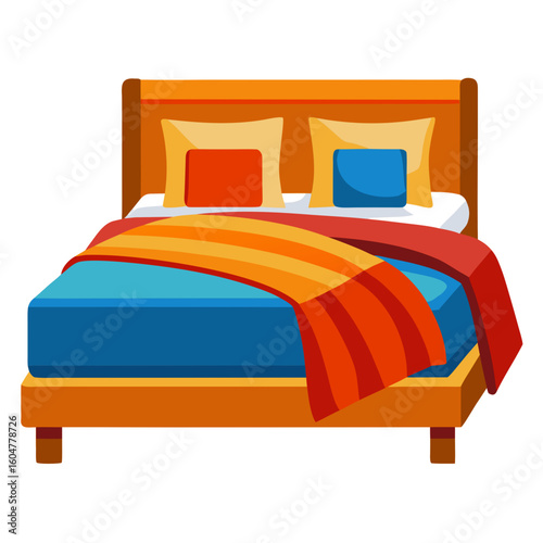 bed in hotel room