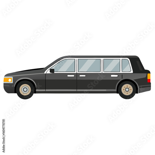 black car isolated on white